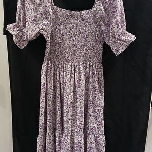 SHEIN Purple Floral Dress